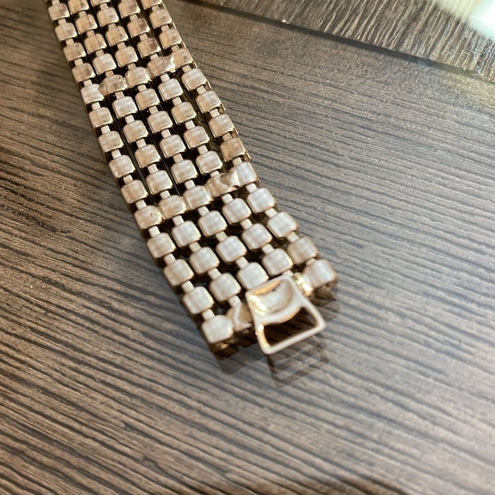 Vintage Wide Rhinestone Bracelet - Picture 8 of 16